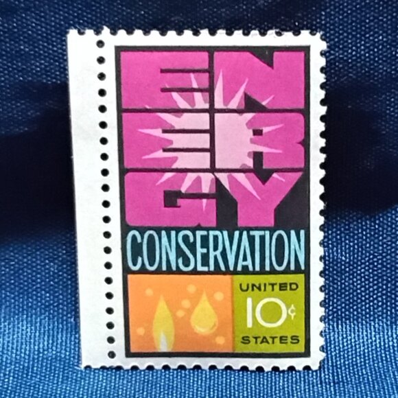 Uncirculated USA 1974 Energy Conservation 10 Cent Stamp!! - Picture 1 of 2